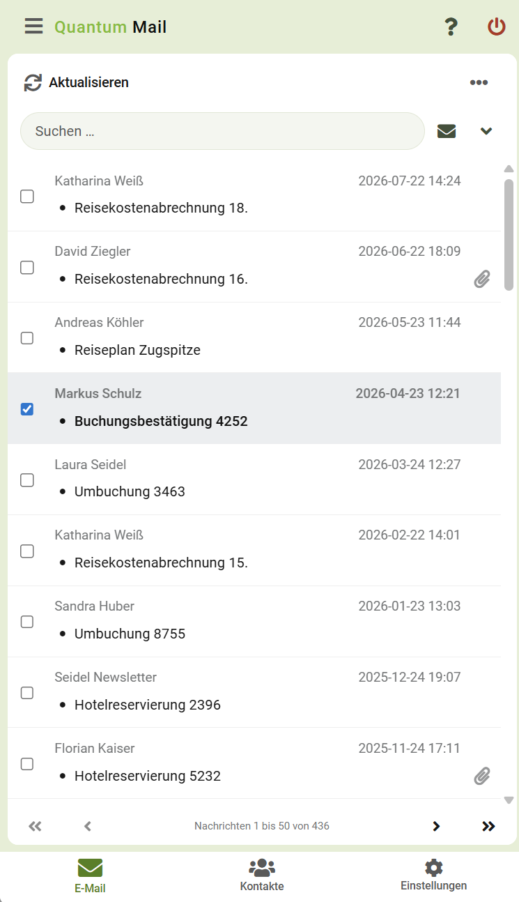 Quantum Mail Skin – Postfach auf dem Handy